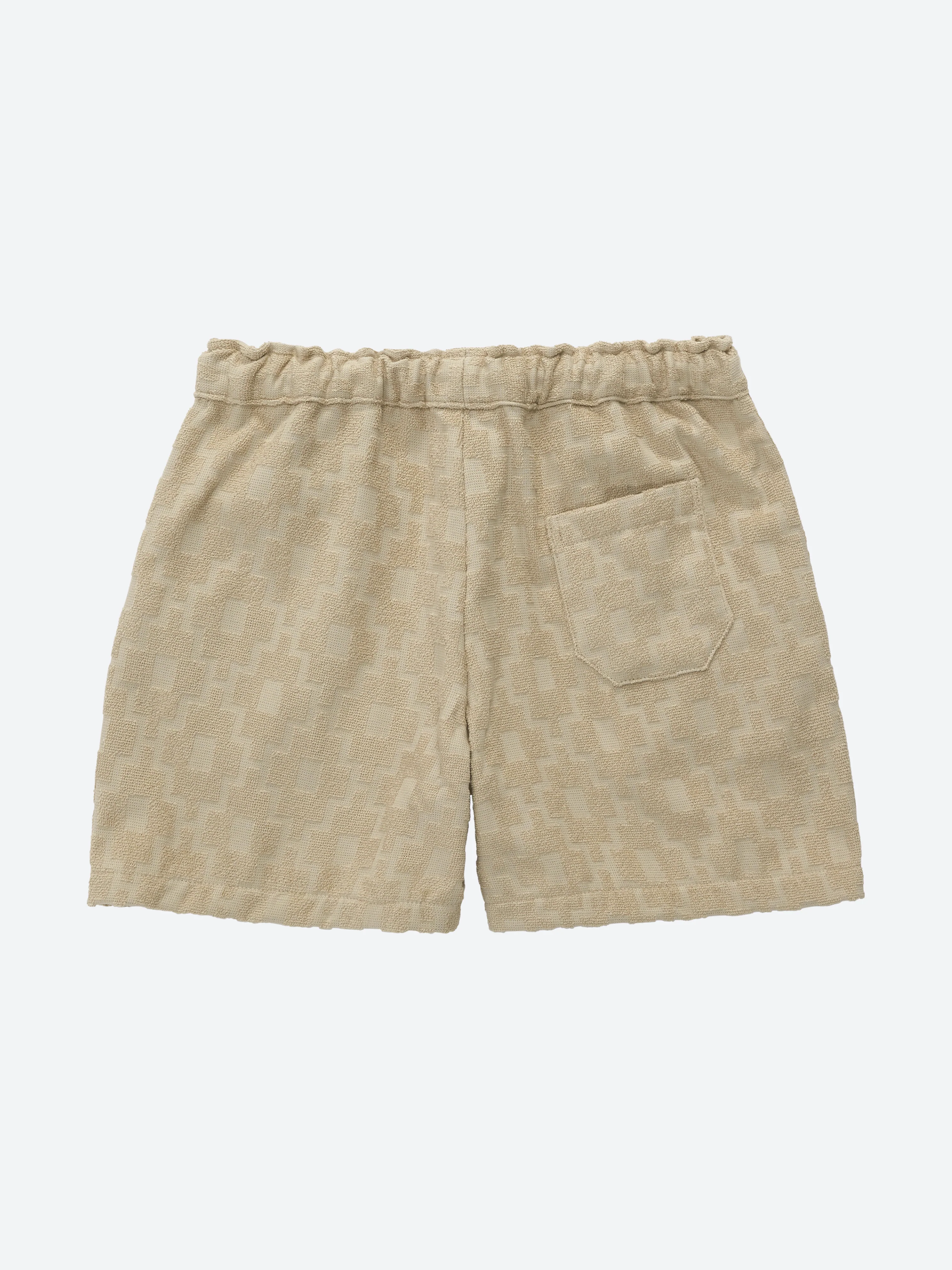 Beige Machu Terry Shorts - Image 3