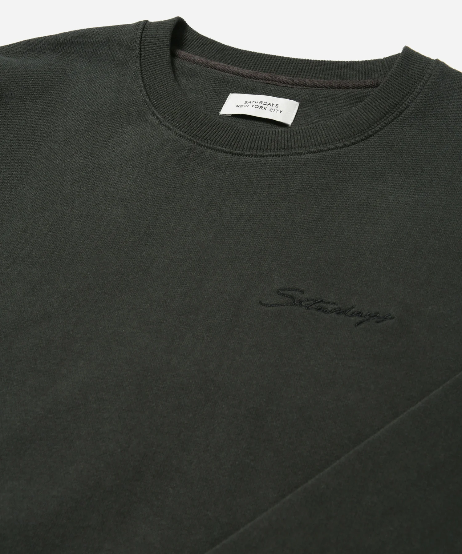 Bowery Script Embroidered Sweatshirt - Black - Image 3