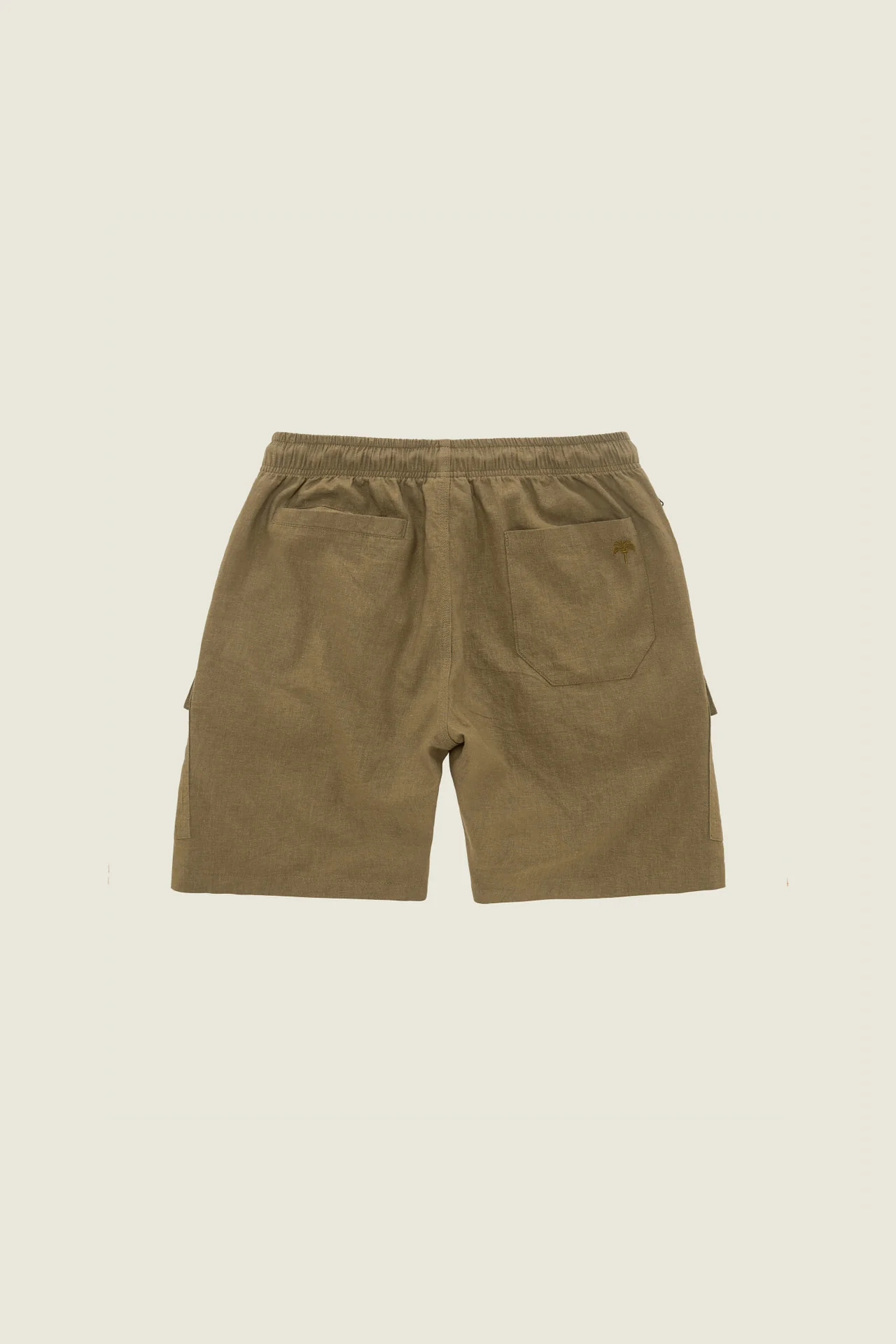 Army Cargo Linen Shorts  - Green - Image 3