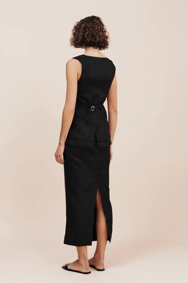 Emma Pencil Skirt - Black - Image 5