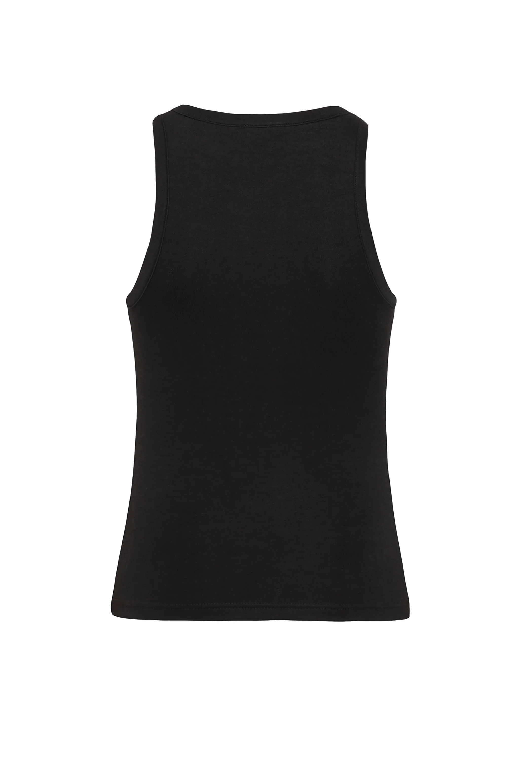 High Neck Tank Top - Black - Image 3