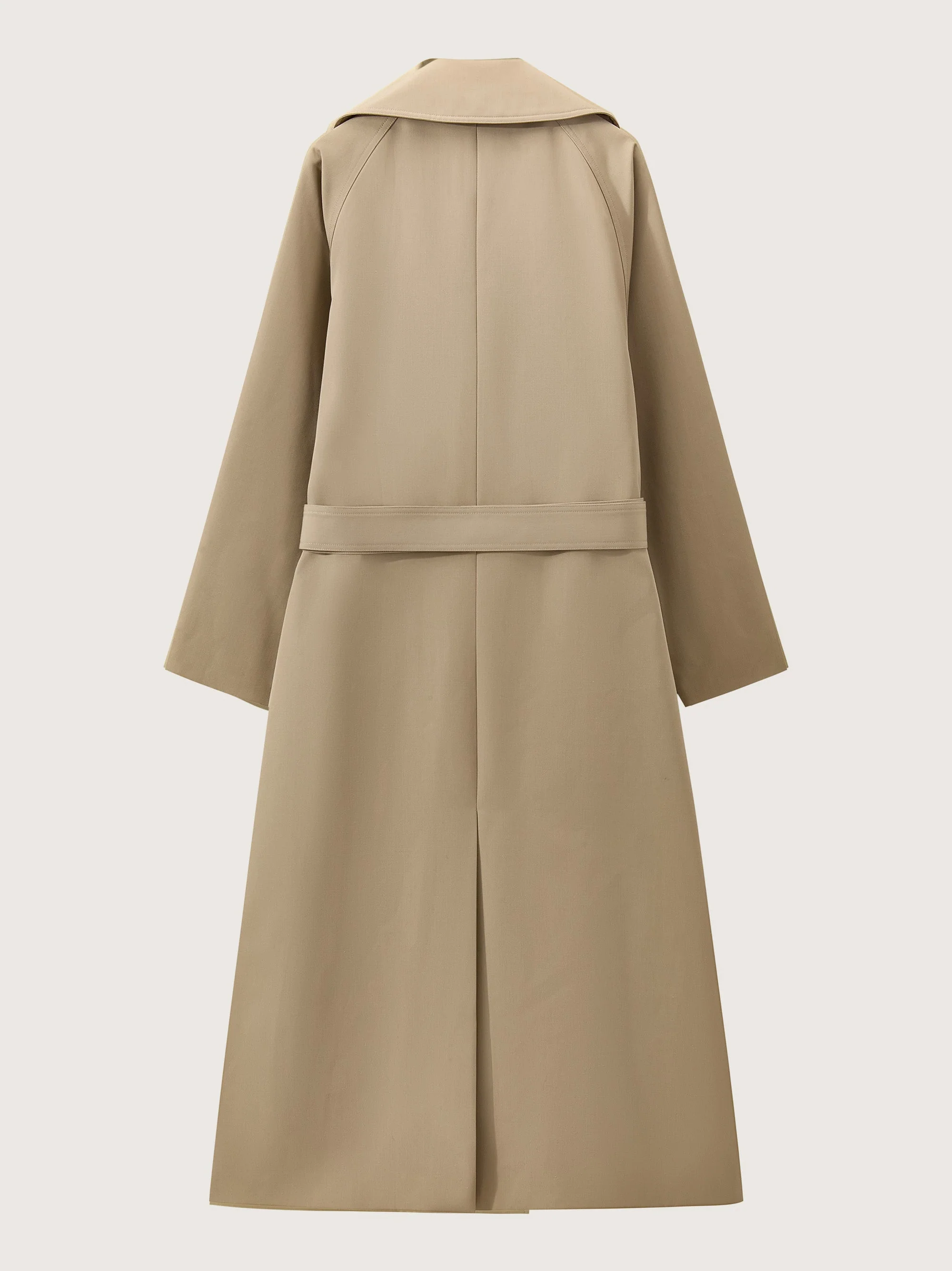 Janne Wool Silk Waterproof Trench - Khaki - Image 3