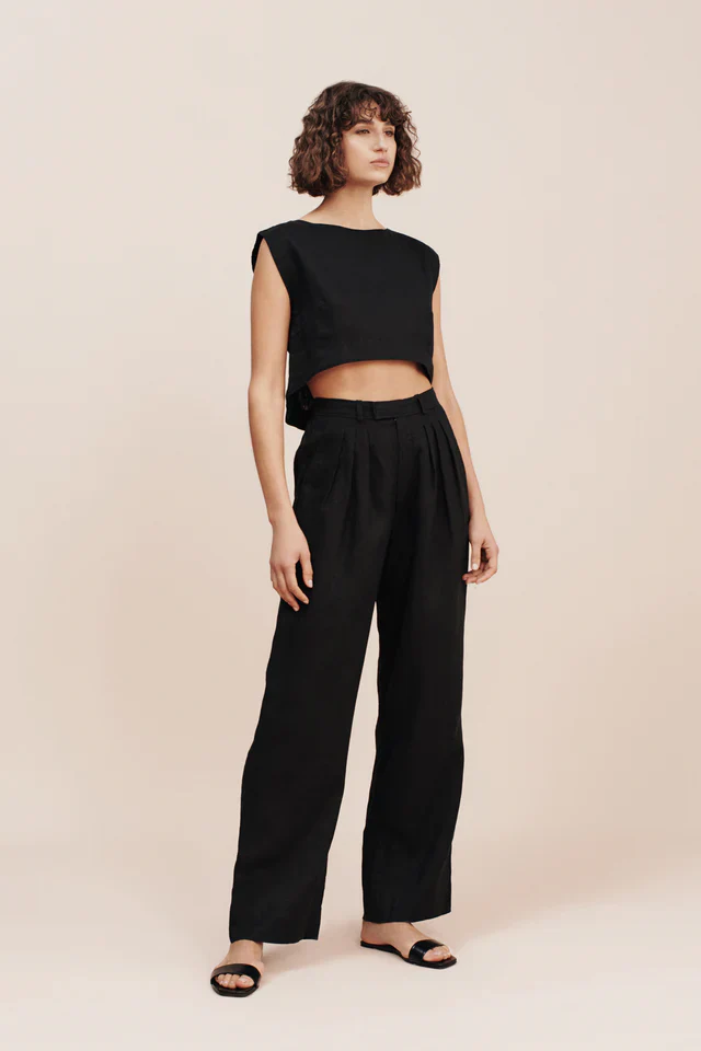Martina Crop Top - Black - Image 4