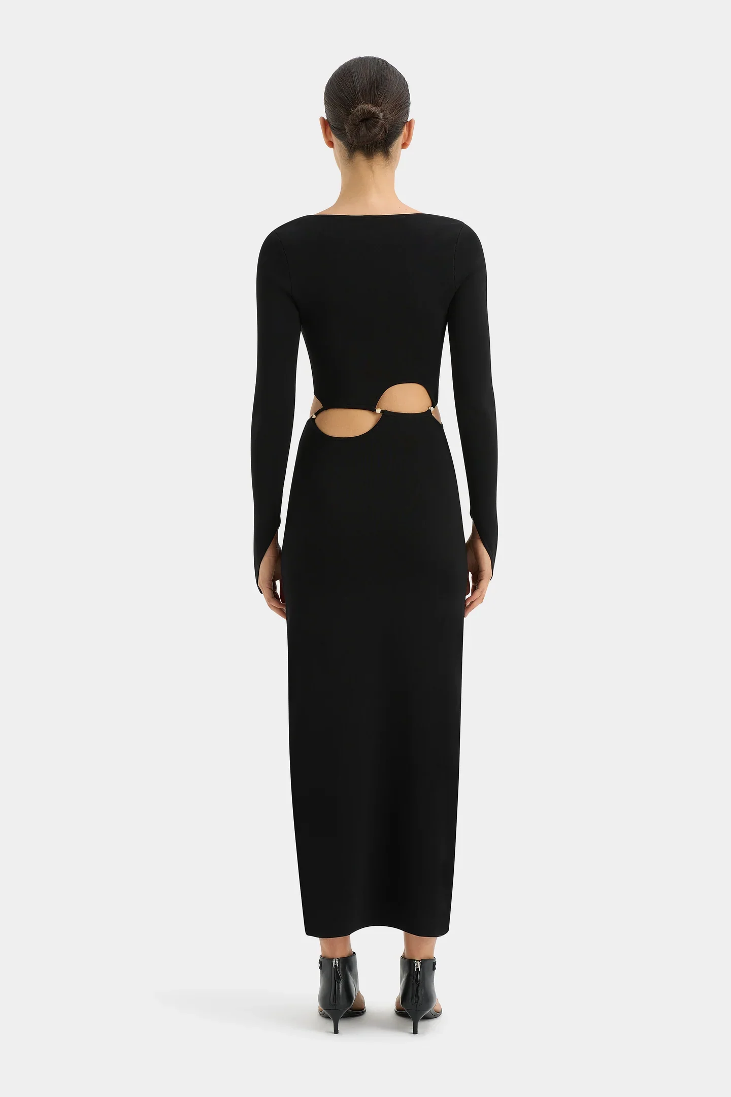 Salvador Beaded Long Sleeve Dress - Black - Image 7