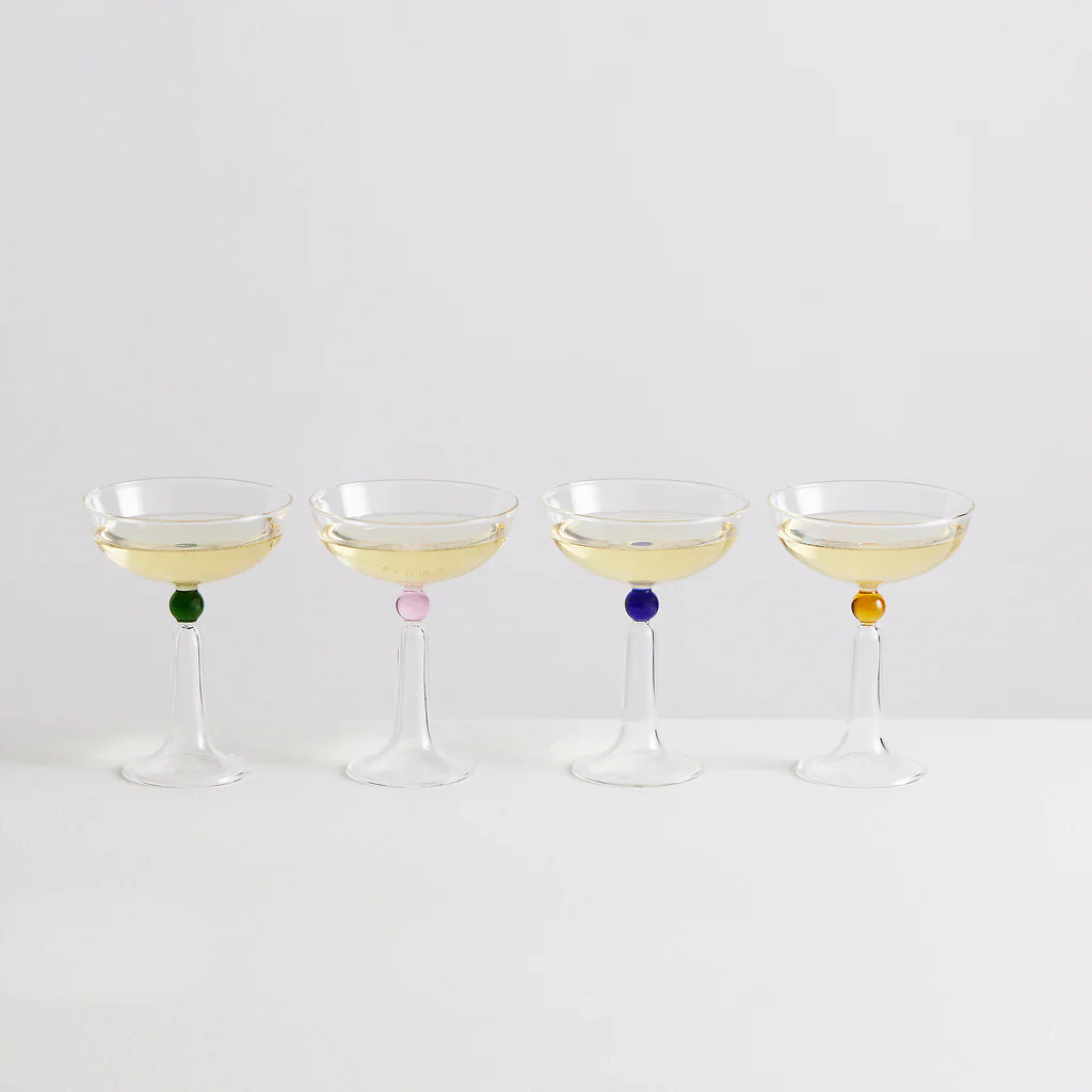 Tassel Champagne Coupes - Set of 4 - Image 4